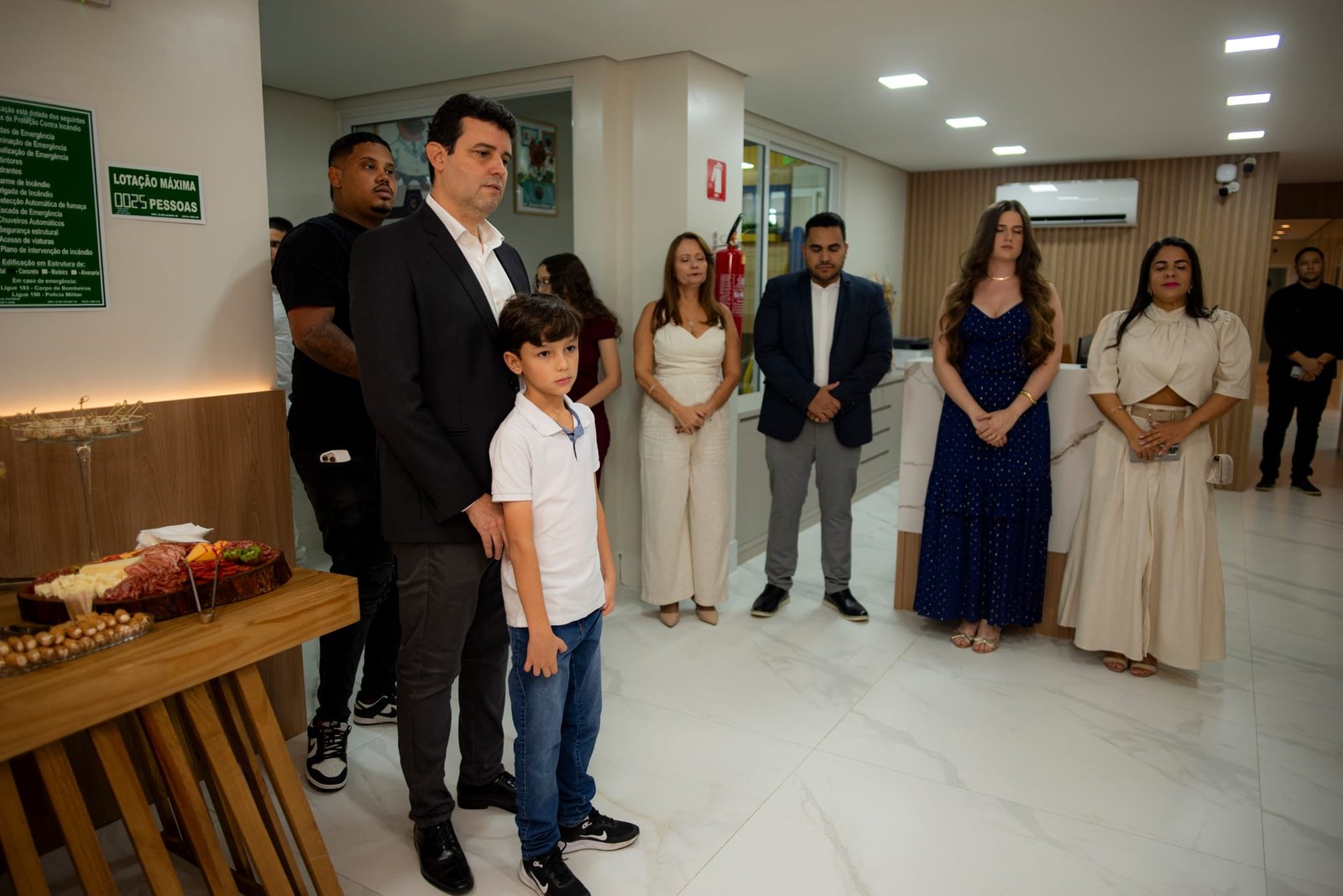 Equipe na inauguração